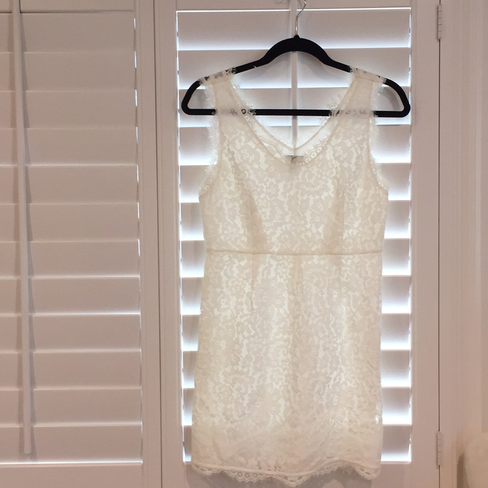 Joie Ivory Lace Dress w/Lining size M